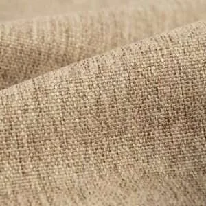 Classic Linen solid fabric swatch in Brown — indoor cushion upholstery option