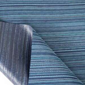 Striped Canvas stripe fabric swatch in Blue — outdoor cushion upholstery option