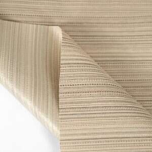 Striped Canvas stripe fabric swatch in Light brown — outdoor cushion upholstery option