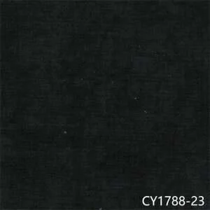 Chenille solid fabric swatch in Black — indoor cushion upholstery option