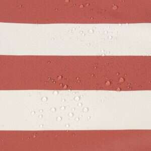 Cabana Stripe Canvas stripe fabric swatch in Red — outdoor cushion upholstery option
