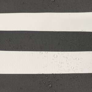 Cabana Stripe Canvas stripe fabric swatch in Gray — outdoor cushion upholstery option