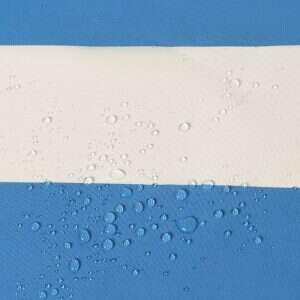 Cabana Stripe Canvas stripe fabric swatch in Blue — outdoor cushion upholstery option
