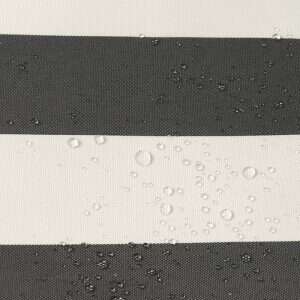 Cabana Stripe Canvas stripe fabric swatch in Gray — outdoor cushion upholstery option