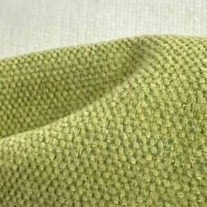 Plush Chenille solid fabric swatch in Green — indoor cushion upholstery option