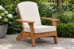 Measuring for custom adirondack chair cushions — dimensions taken edge to edge for an exact factory cut