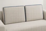 Measuring for custom back cushions — dimensions taken edge to edge for an exact factory cut
