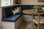 Custom banquette cushions tailored to the nook bench, made to your measurements