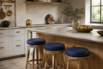 Custom bar stool cushions, made to your measurements — tailored scene
