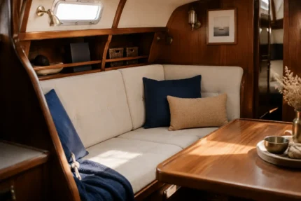 Custom boat cushions, made to your measurements — tailored scene