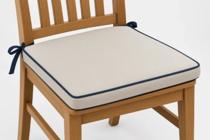 Measuring for custom chair cushions — dimensions taken edge to edge for an exact factory cut