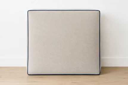 Measuring for custom floor cushions — dimensions taken edge to edge for an exact factory cut