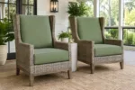 Measuring for custom replacement lawn furniture cushions — dimensions taken edge to edge for an exact factory cut
