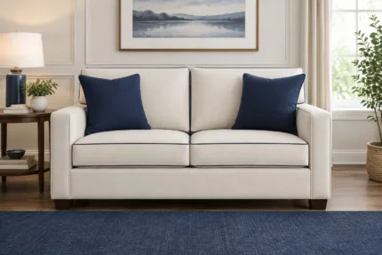Custom loveseat cushions, made to your measurements — tailored scene