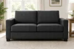 Measuring for custom loveseat cushions — dimensions taken edge to edge for an exact factory cut