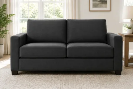 Measuring for custom loveseat cushions — dimensions taken edge to edge for an exact factory cut