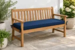 Custom patio bench cushions, made to your measurements — tailored scene