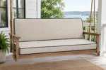 Custom porch swing cushions, made to your measurements — tailored scene