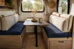 Custom camper cushions, made to your measurements — tailored scene