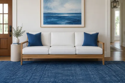 Custom settee cushions, made to your measurements — tailored scene