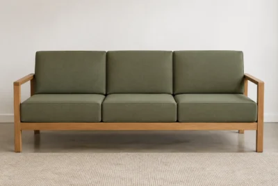 Measuring for custom sofa cushions — dimensions taken edge to edge for an exact factory cut