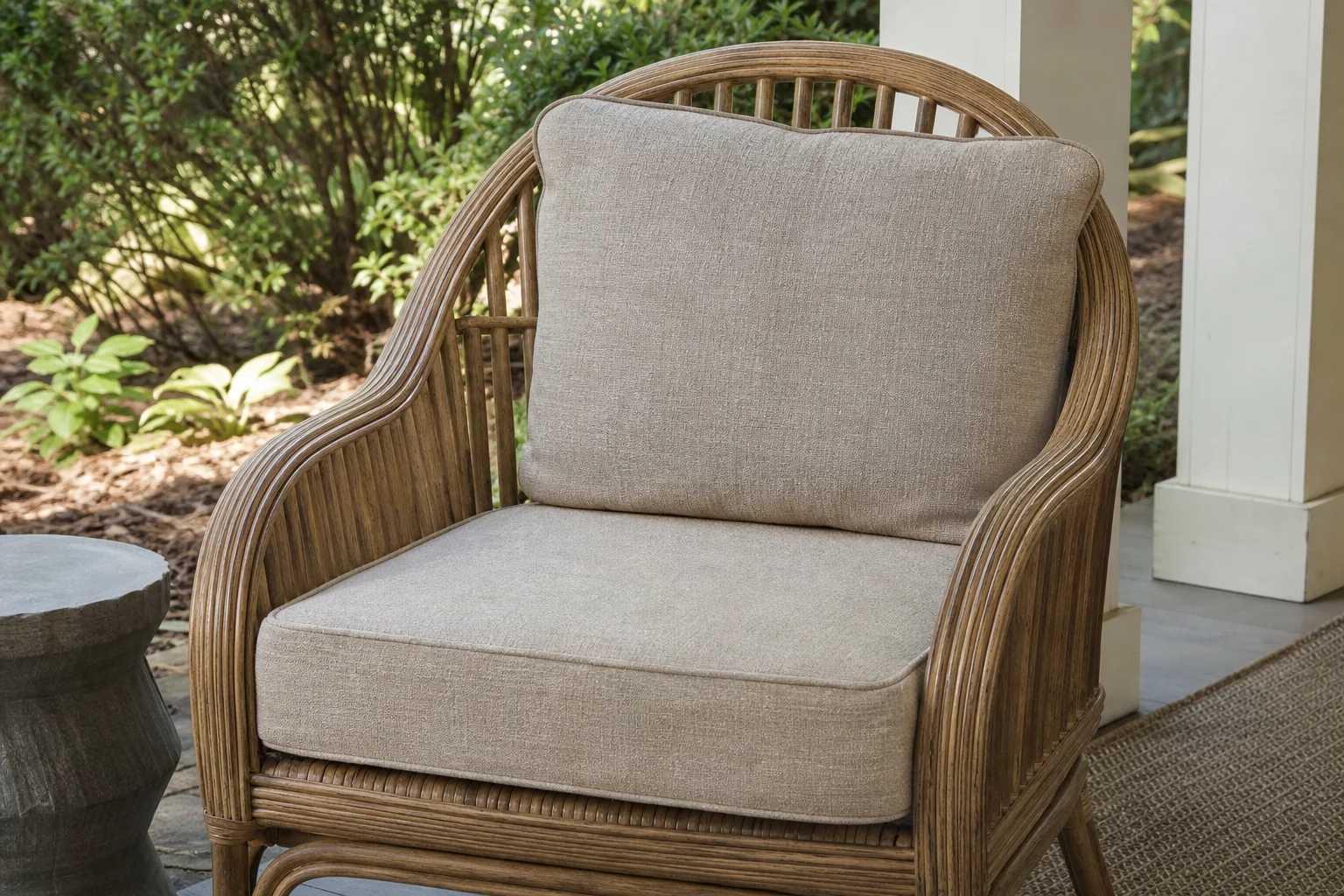 20 x 20 outdoor cushions — thick square replacement pads for outdoor club chairs