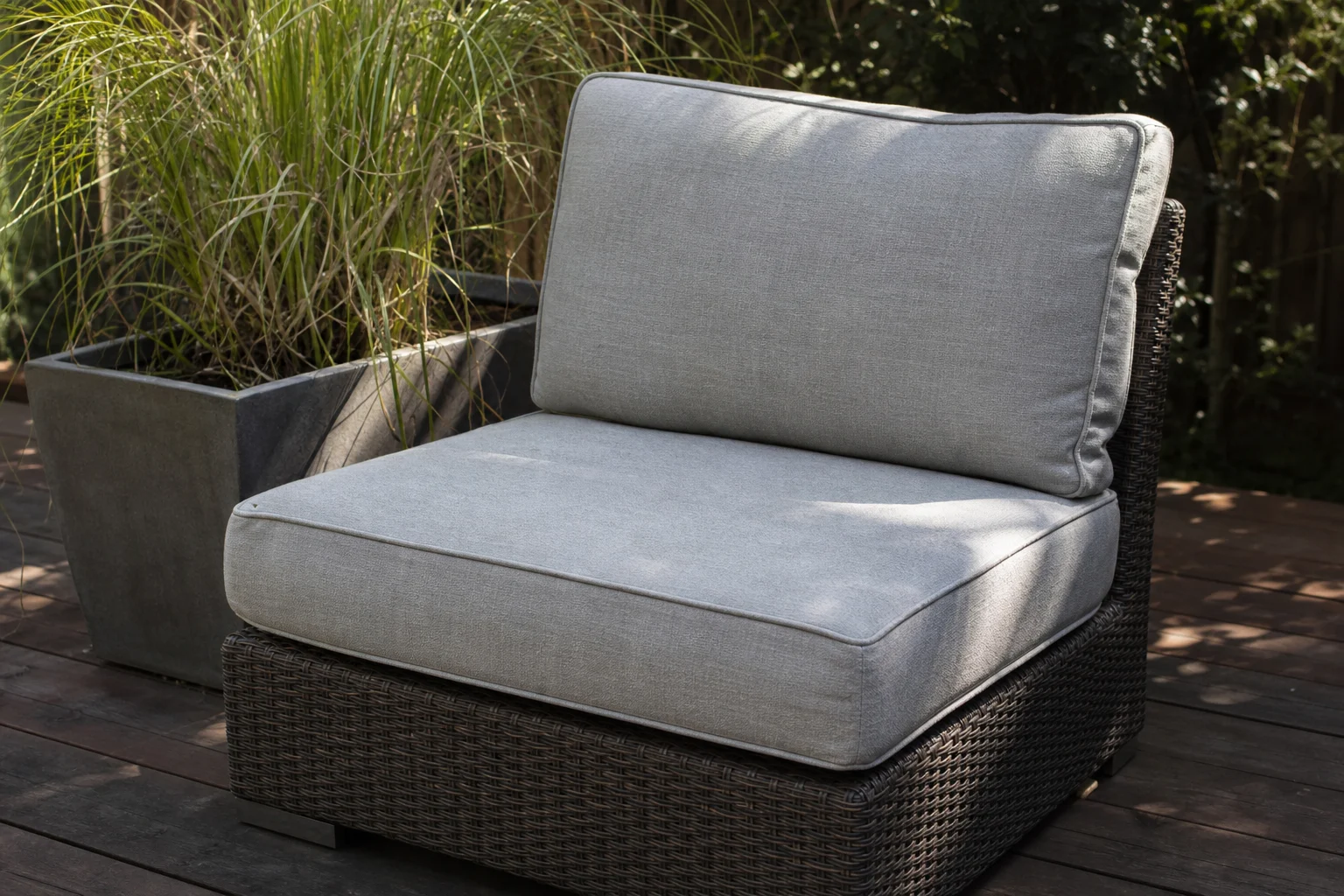 23 x 26 outdoor cushions — deep rectangular replacement pads for low-back patio chairs