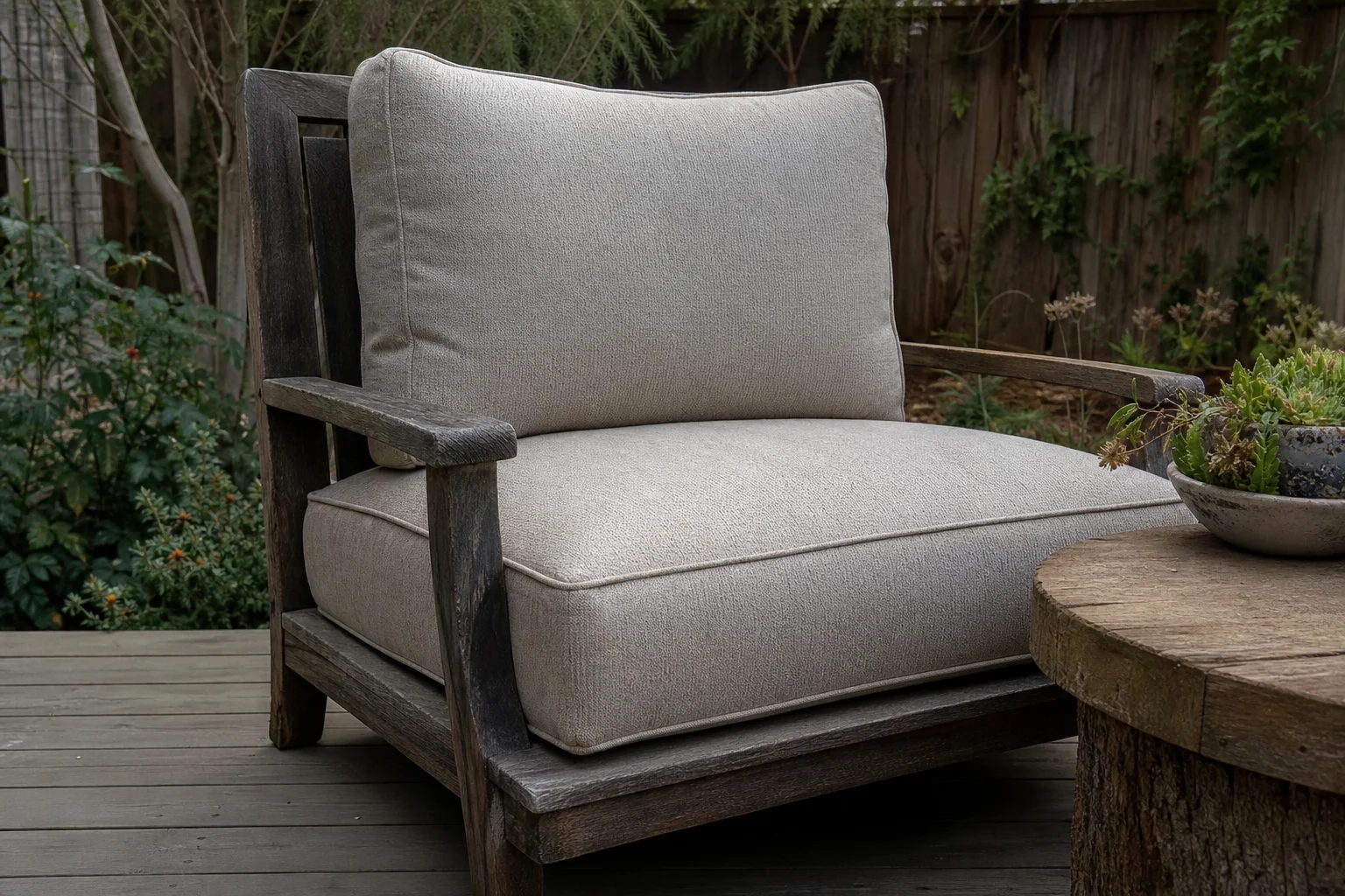 26 x 26 outdoor cushions — oversized square replacement pads for deep-seat chairs