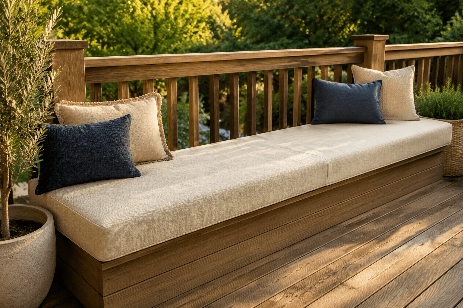 The Fixed Deck Run Built-In Benches 60 to 96 Inches
