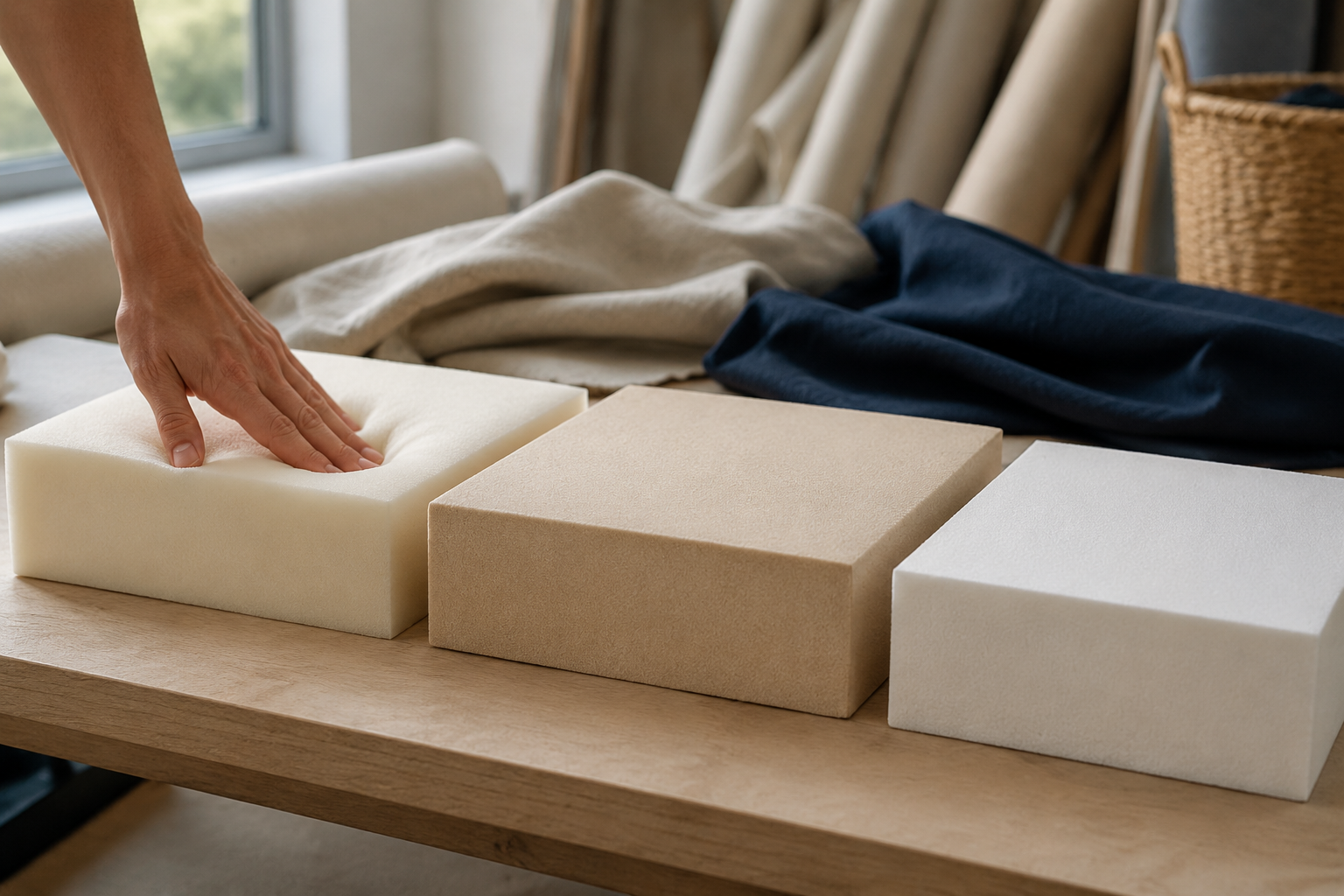 High density couch foam core compared with a flattened low-density cushion core