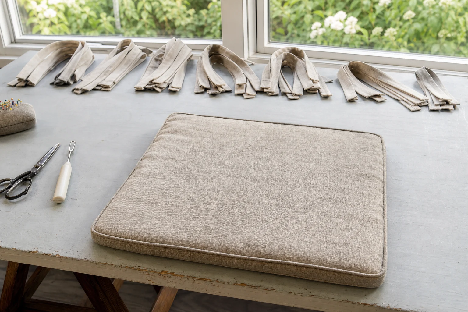 How to Add Ties to Cushions