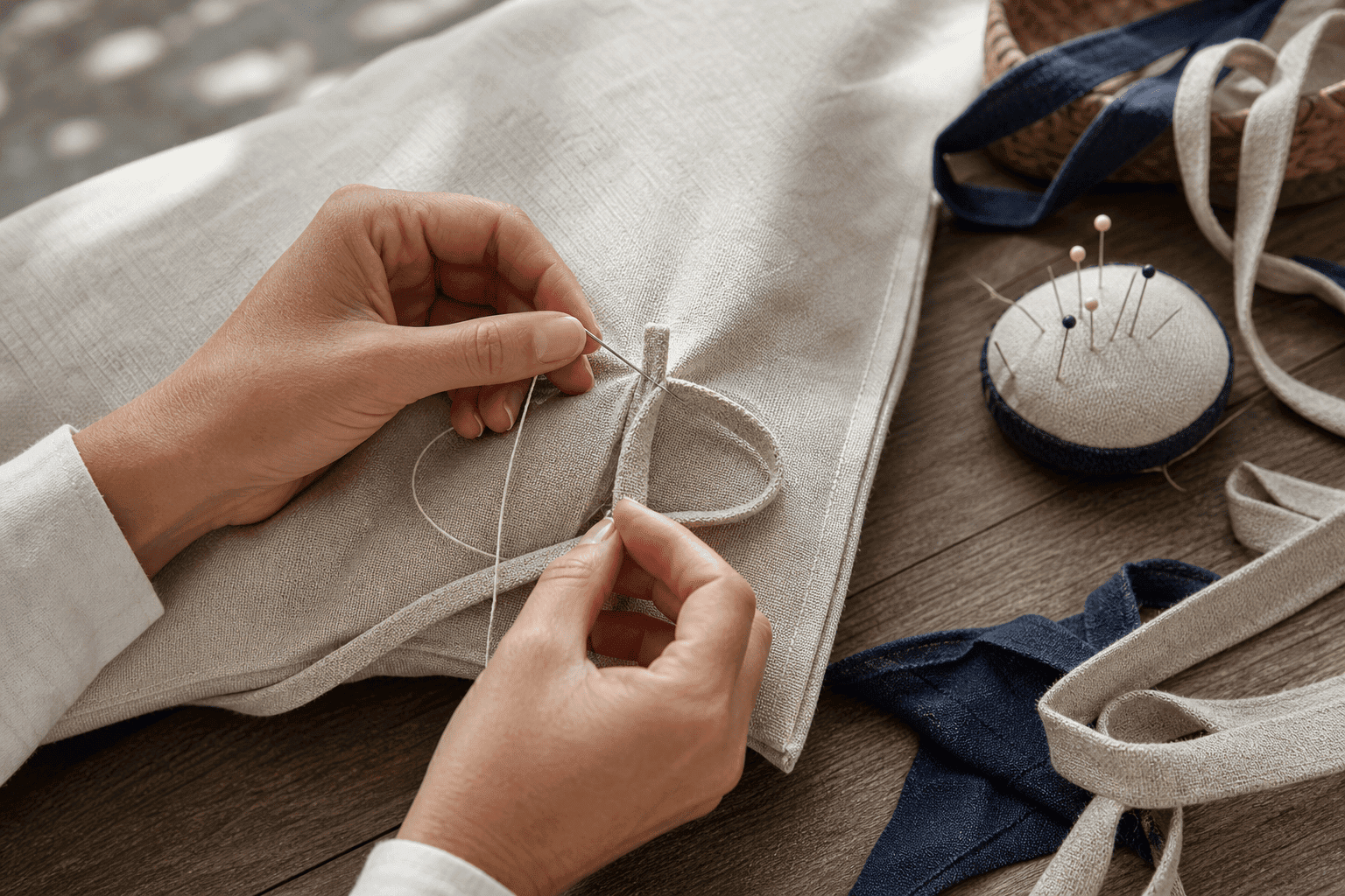 Attaching Ties to an Existing Cushion Three Methods