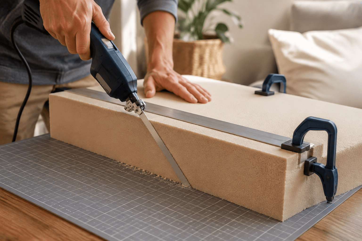 Step 4 Cutting Foam at Home If You Bought Sheets