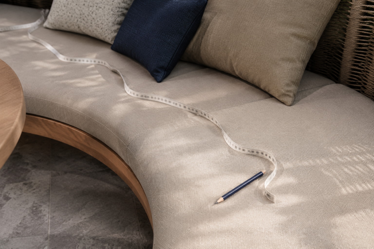 Ordering a rotating swivel chair pad — seat measured edge to edge with the old cushion off the frame