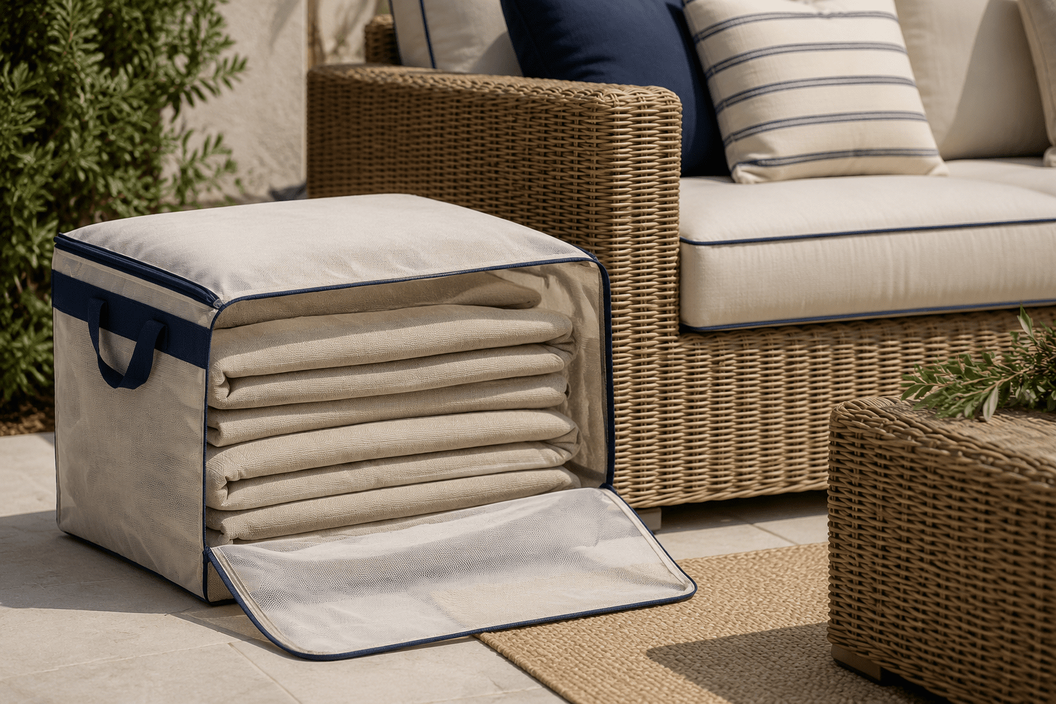 Fabric and Fill for Wicker