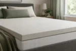 Custom mattress topper with a flat smooth top and tailored cover, made to your measurements