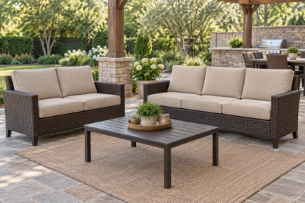 Hampton Bay replacement cushions for outdoor patio deep seating furniture sets