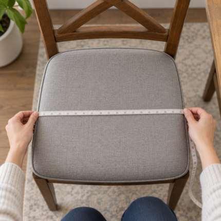 Measuring a chair seat cushion width