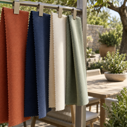 Outdoor performance fabric swatches