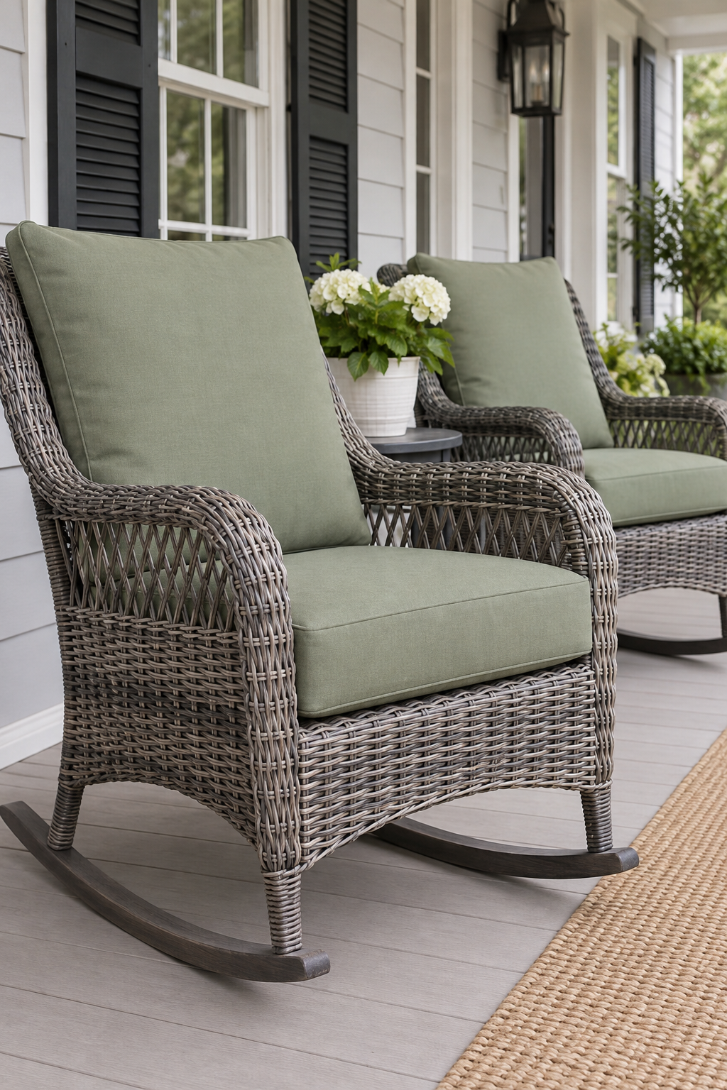 How to find your Hampton Bay model number &mdash; patio chair flipped to read the white label under the seat frame