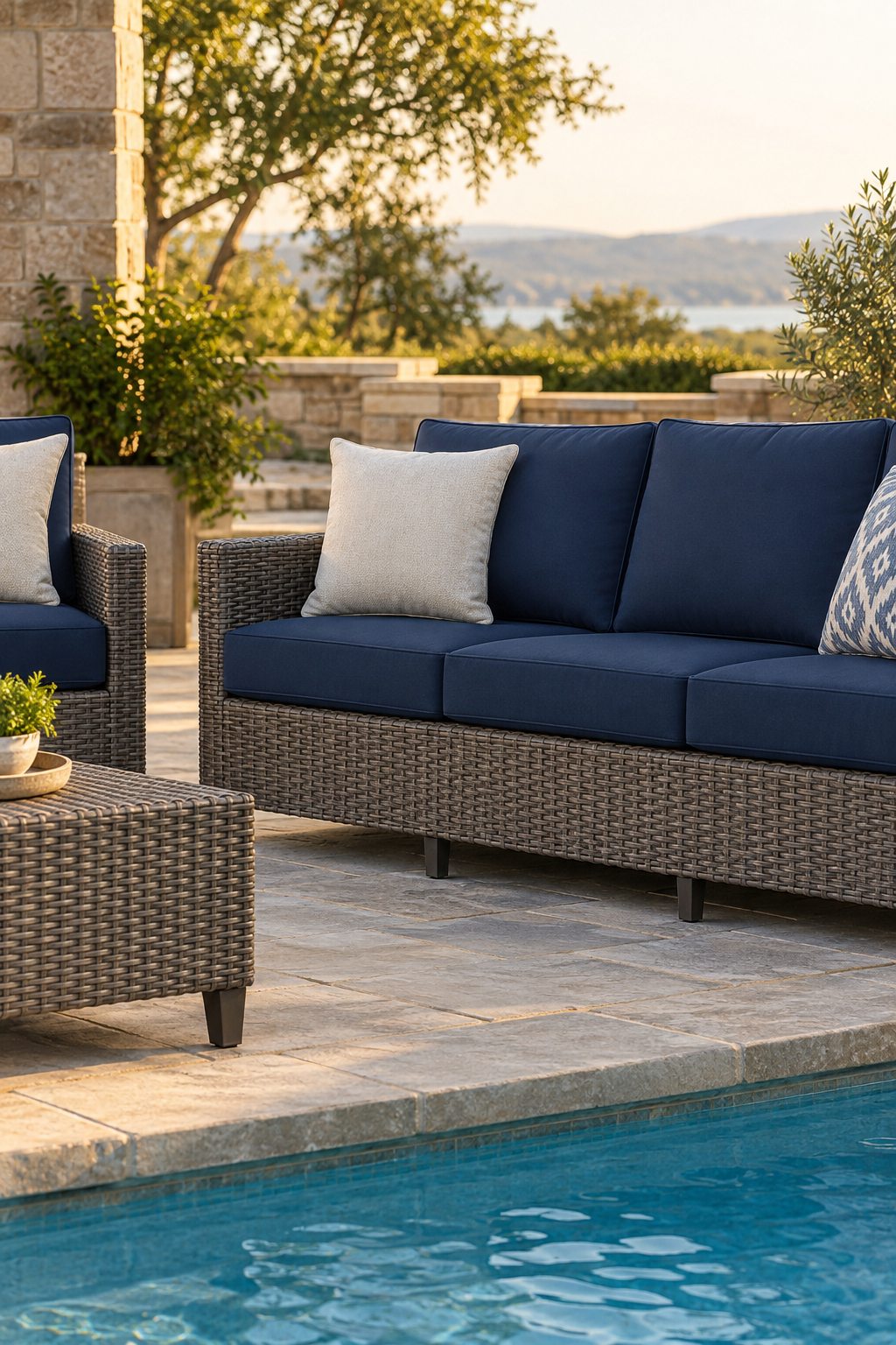 How to find your Hampton Bay model number &mdash; patio chair flipped to read the white label under the seat frame